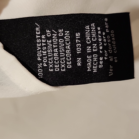 Meera Lane flowing ivory tunic with beautiful embroidery and tassels 3x - Picture 5 of 5